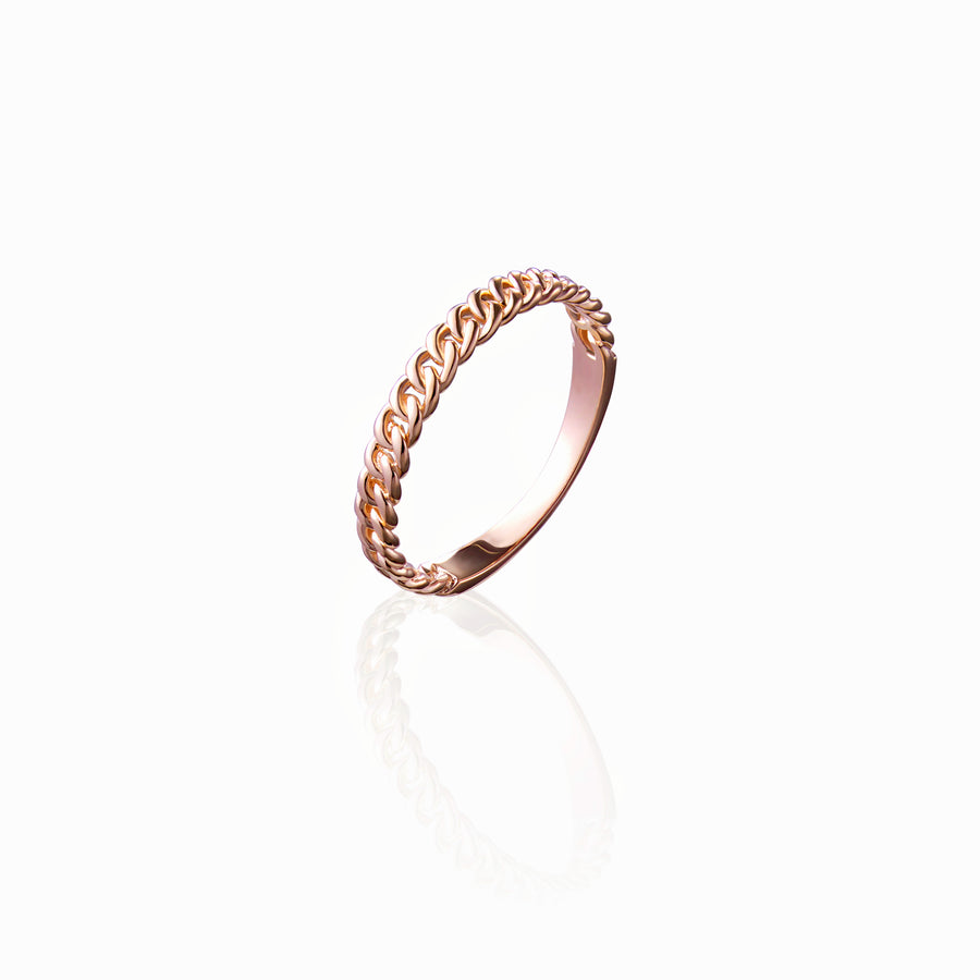 18K Rose Gold Vermeil Chain Ring