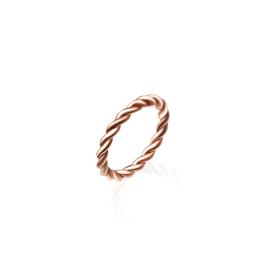 18K Rose Gold Vermeil Twist Ring