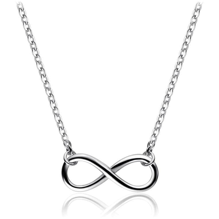 Sterling silver clearance infinity necklace