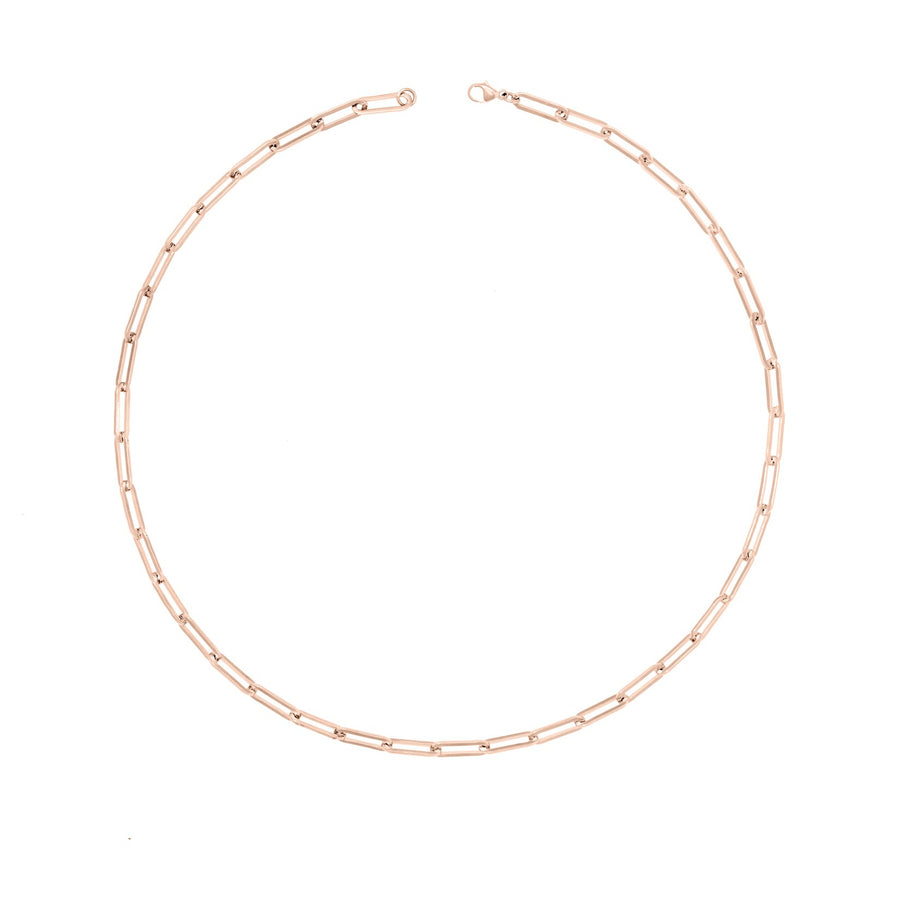 18K Rose Gold Vermeil Link Necklace