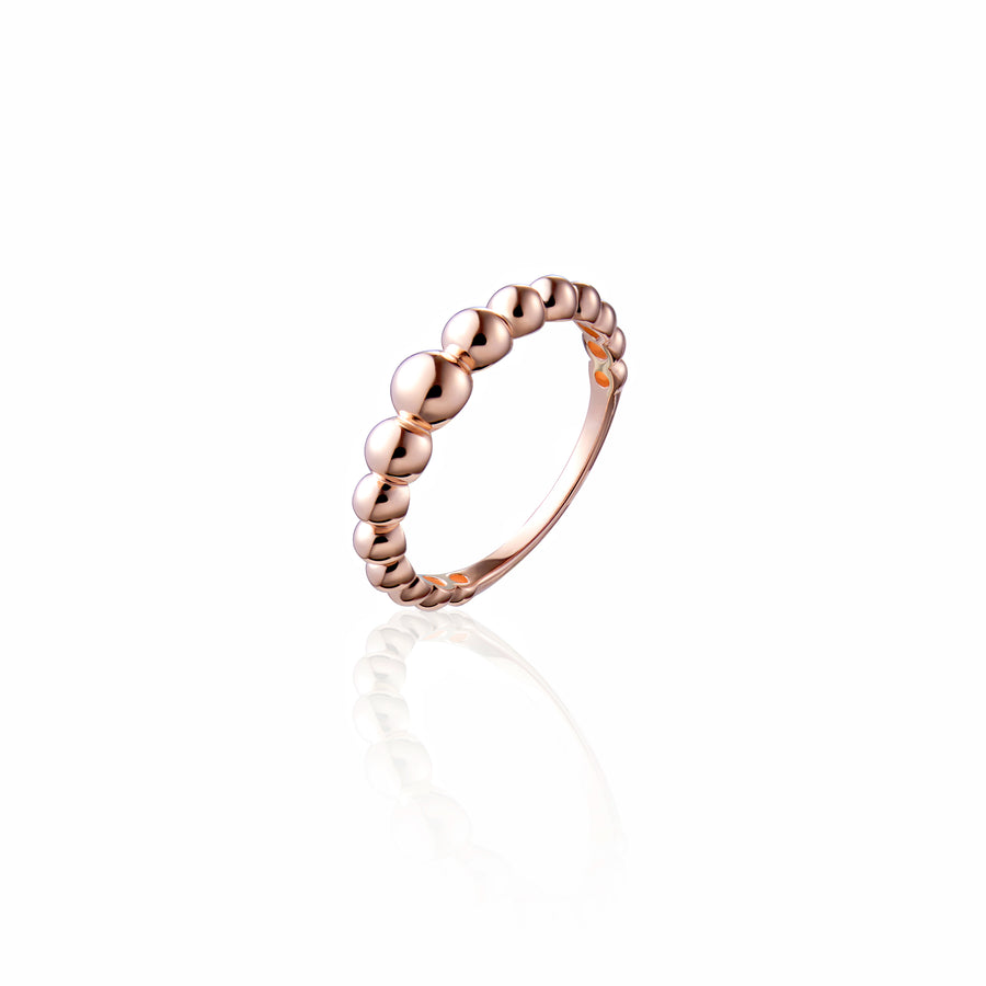 18K Rose Gold Vermeil Bubble Ring