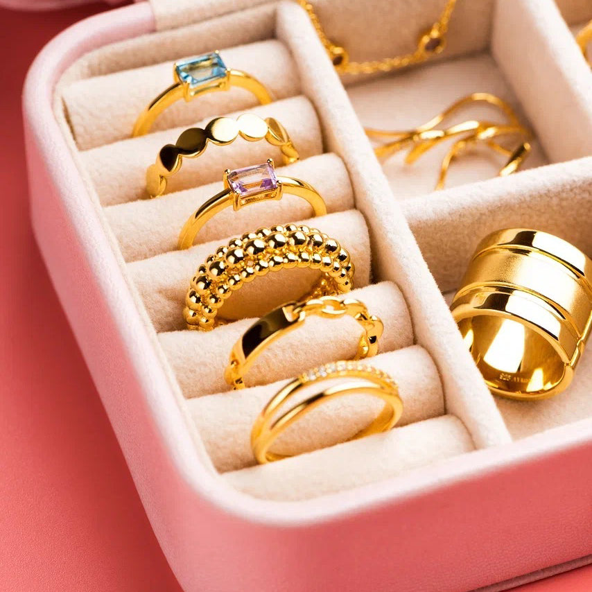 14 Karat Yellow Gold Petite Round Diamond Pinky Finger Band | Corinth  Jewelers | Corinth, MS