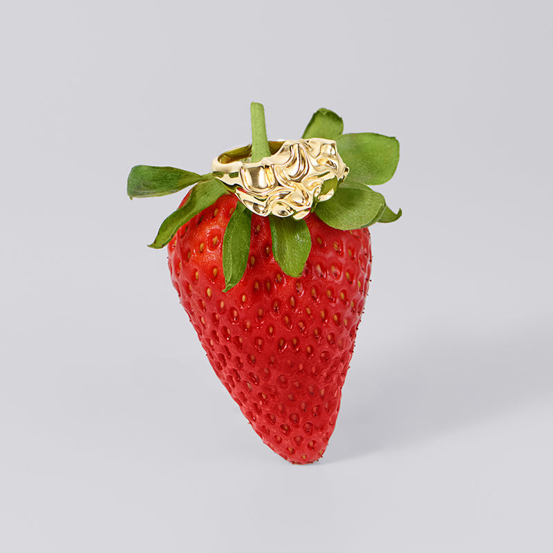 18K Gold Vermeil Sculptured Fold Ring