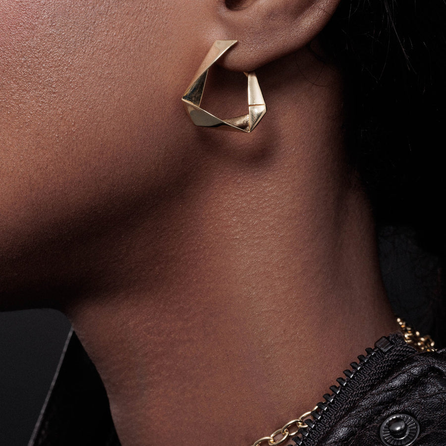 18K Gold Vermeil Clap Earrings