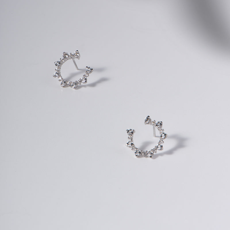 Sterling Silver Sparkle Hoops