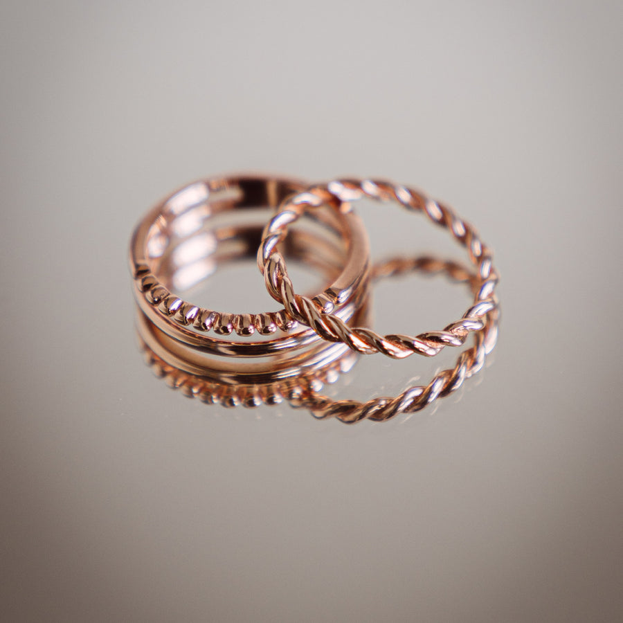 18K Rose Gold Vermeil Two Layer Ring