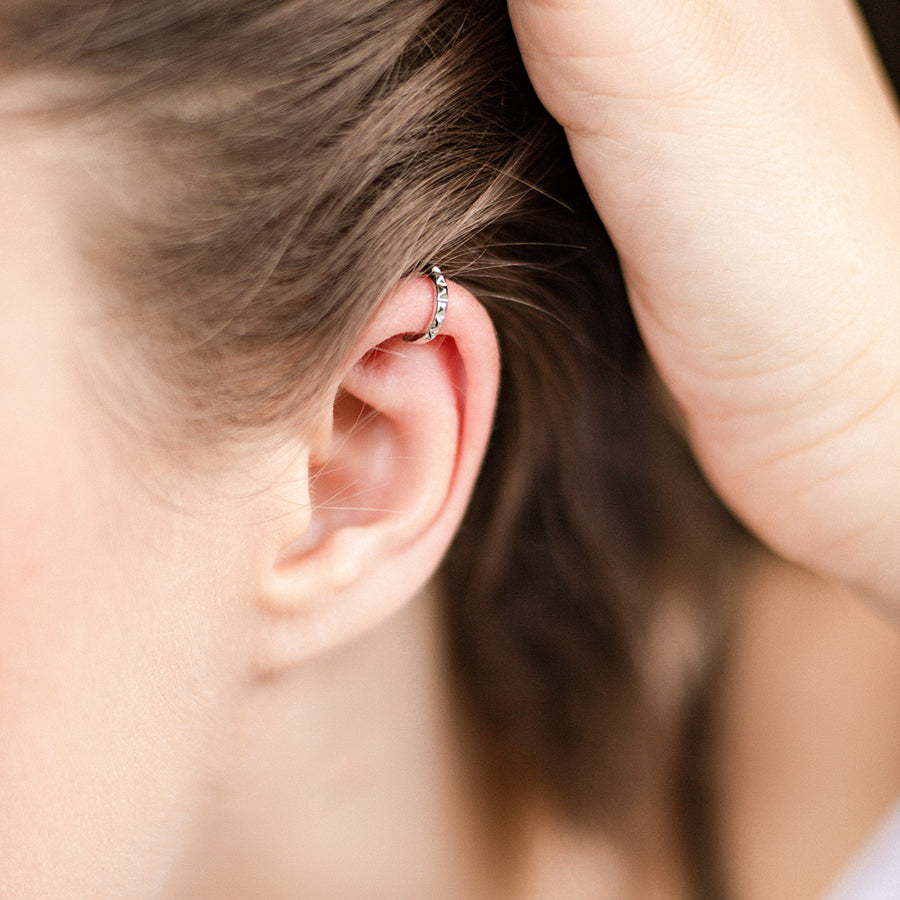 Sterling Silver Textured Ear Cuff