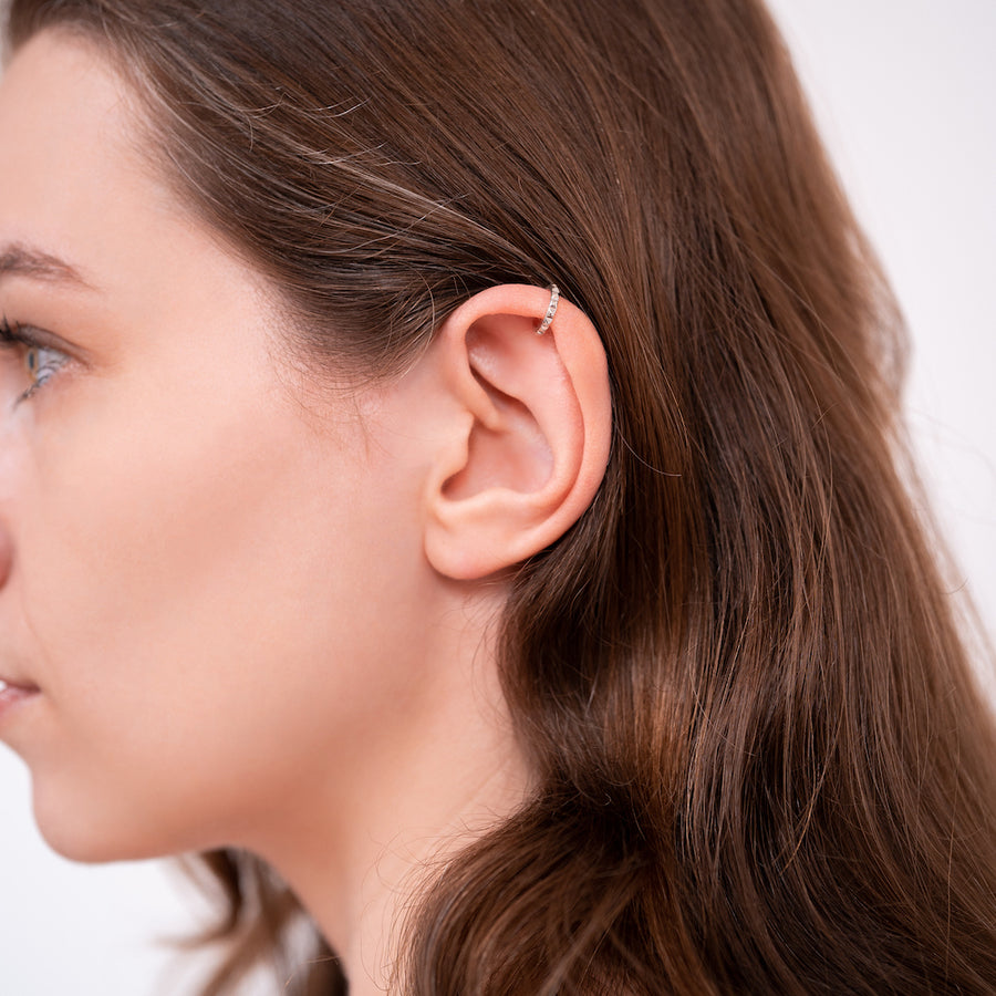 Sterling Silver Textured Ear Cuff