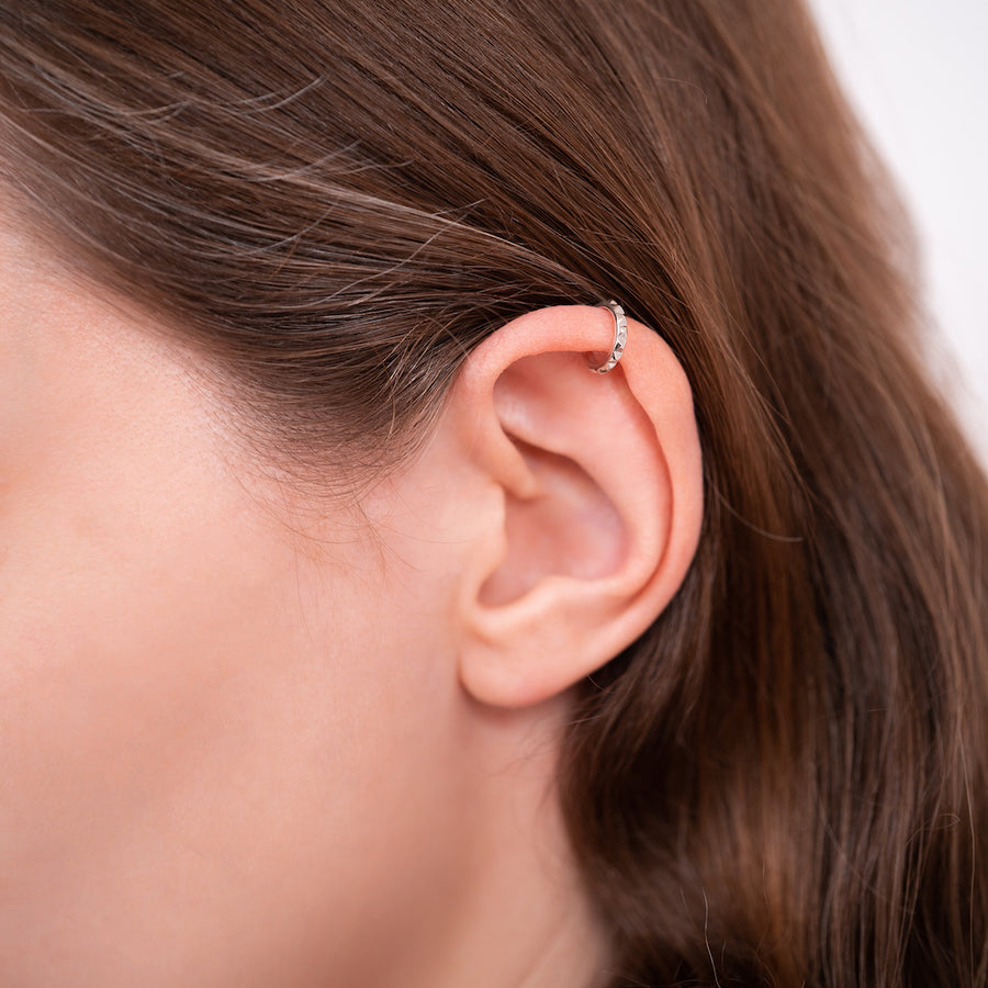 Sterling Silver Textured Ear Cuff