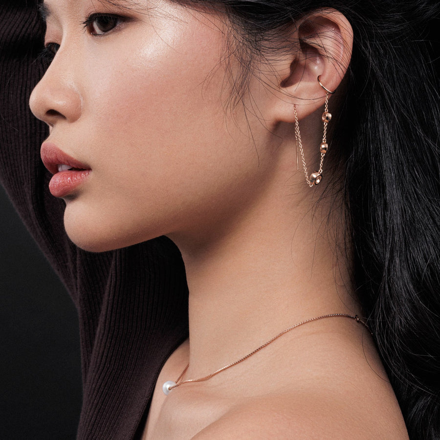 18K Rose Gold Vermeil Necklace with Freshwater Pearl