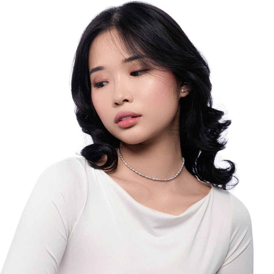 Sterling Silver Grey Pearl Choker
