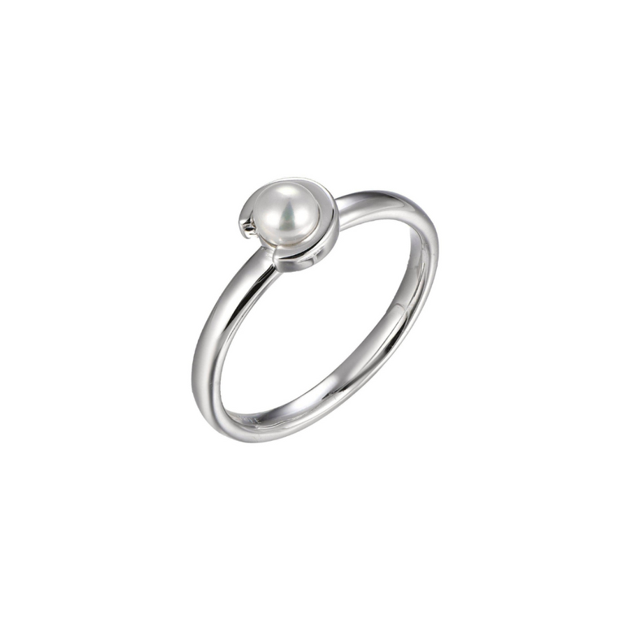 Sterling Silver Ring with Natural Freshwater Pearl