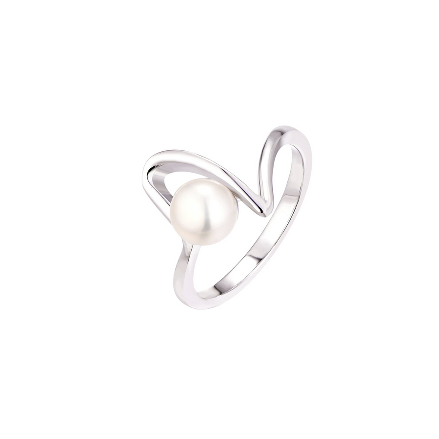 Sterling Silver Ring with Natural Freshwater Pearl