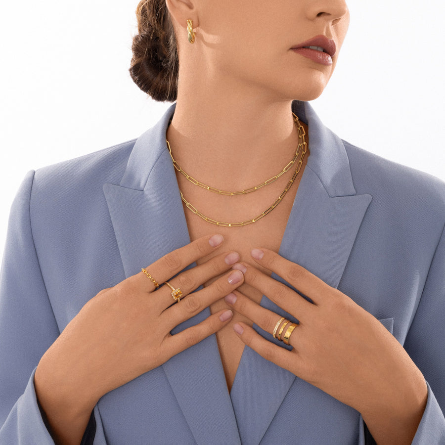18K Gold Vermeil Tube Hoop Earrings Small