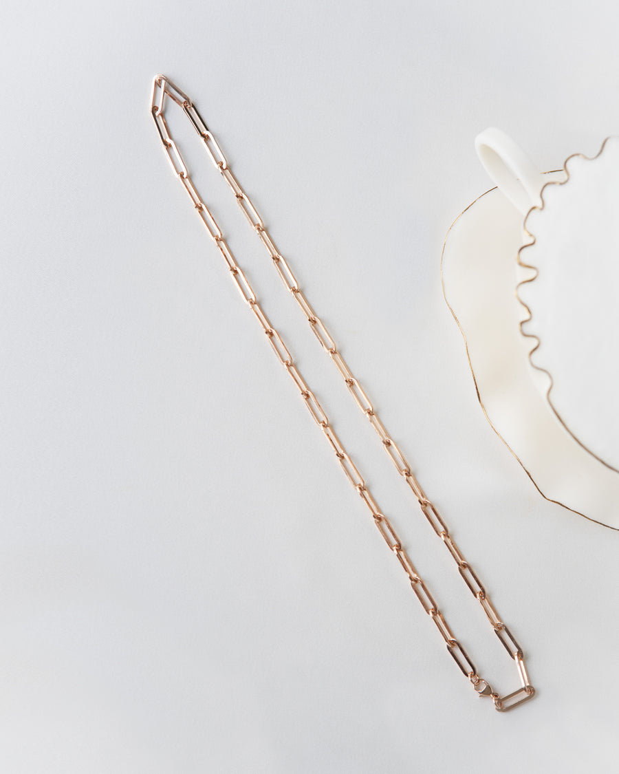 18K Rose Gold Vermeil Link Necklace