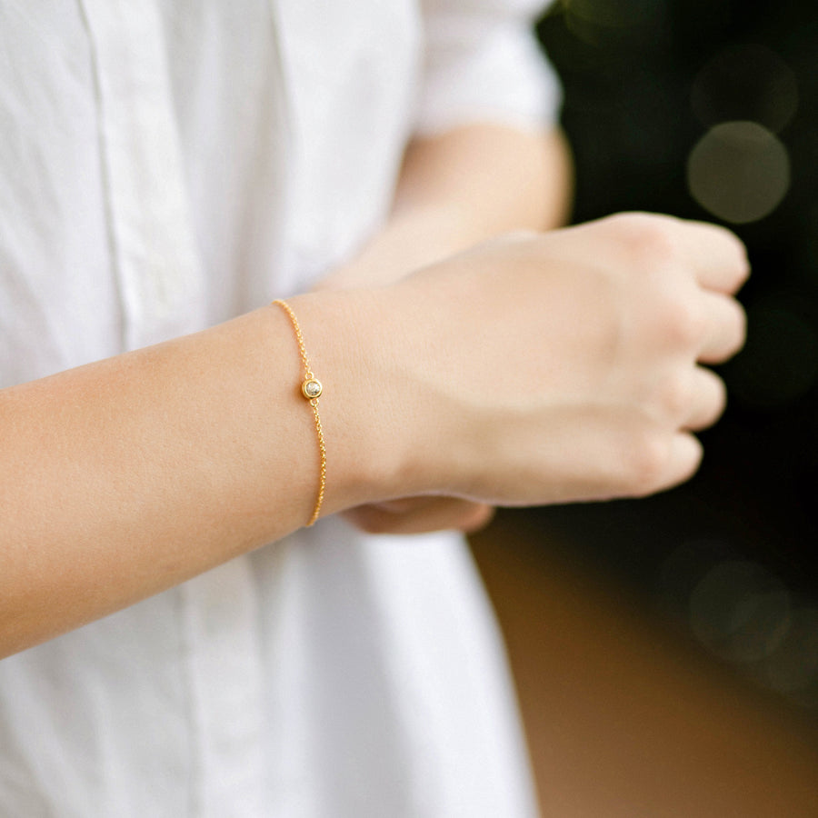 Gold Vermeil Bracelet | White Topaz Bracelet | AYMÉE