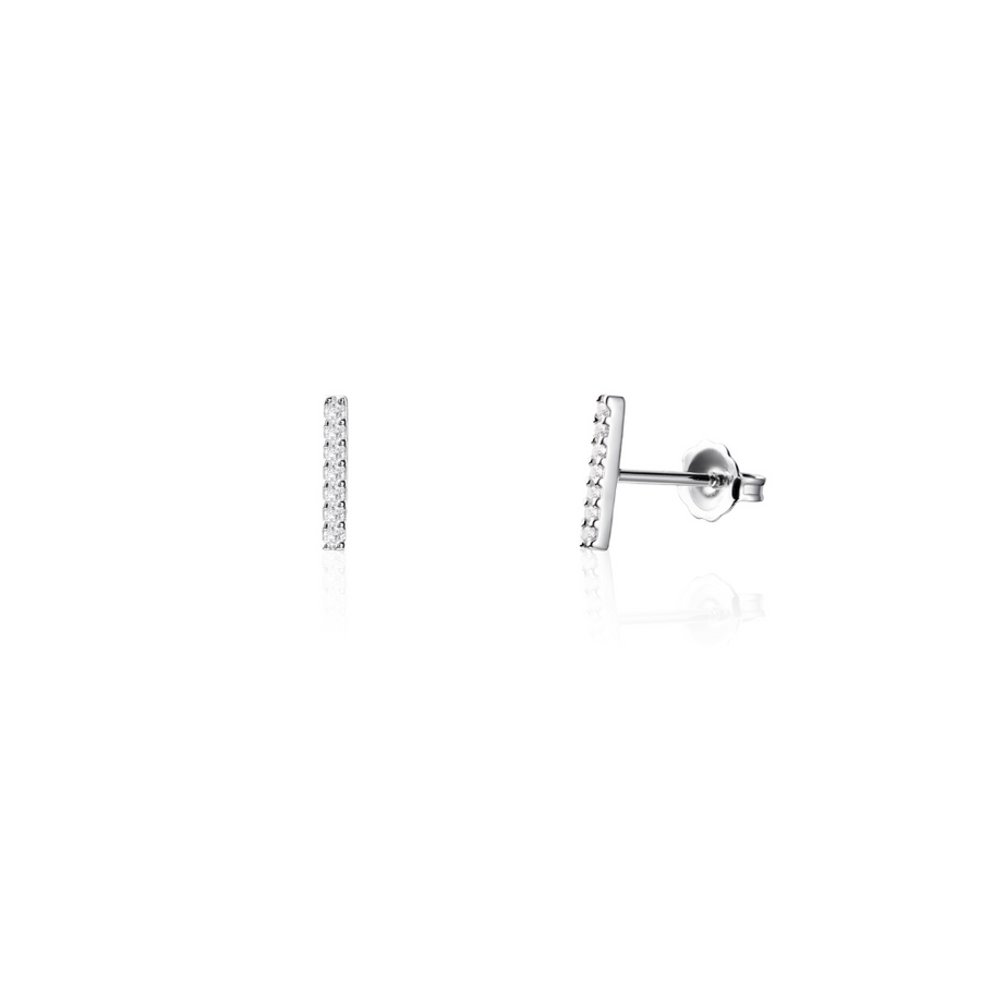 Sterling Silver Bar Stud Earrings