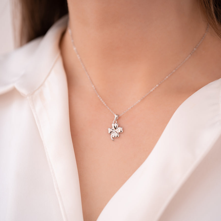 Sterling Silver Clover Necklace