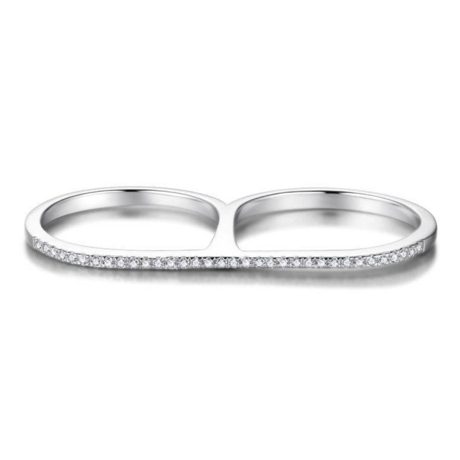Double 2025 silver ring