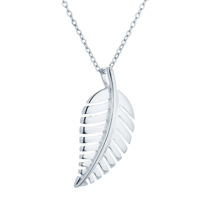 Sterling Silver Feather Necklace