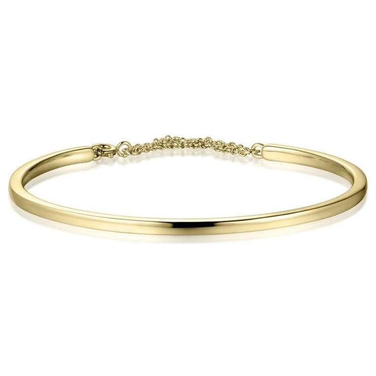 18K Gold Vermeil Double Sided Bangle