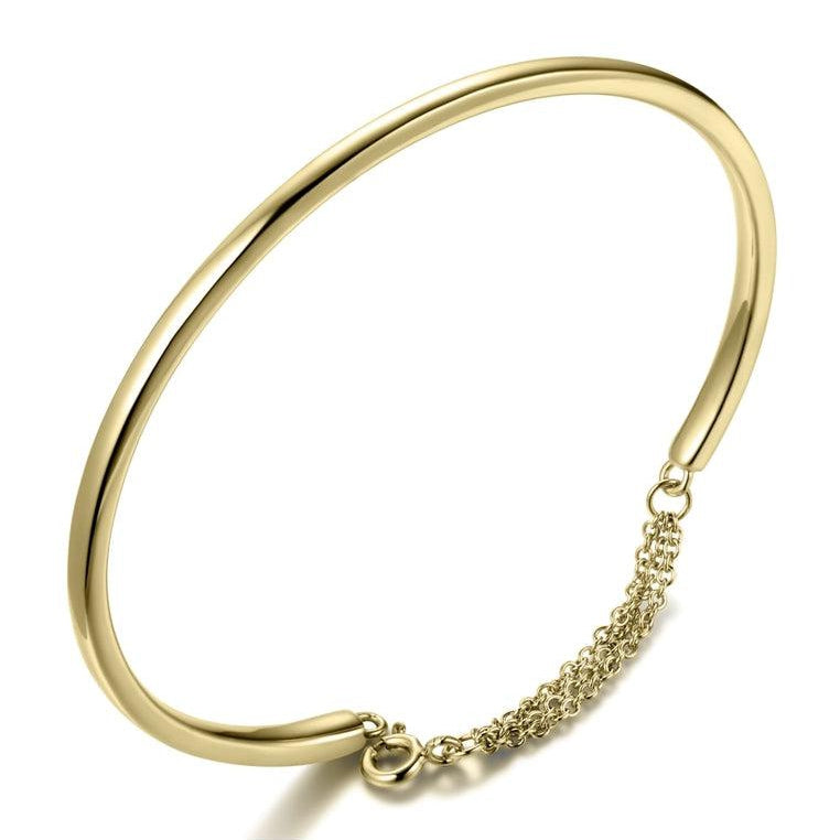 18K Gold Vermeil Double Sided Bangle