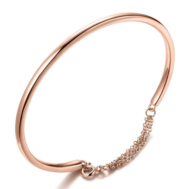 18K Rose Gold Vermeil Double Sided Bangle