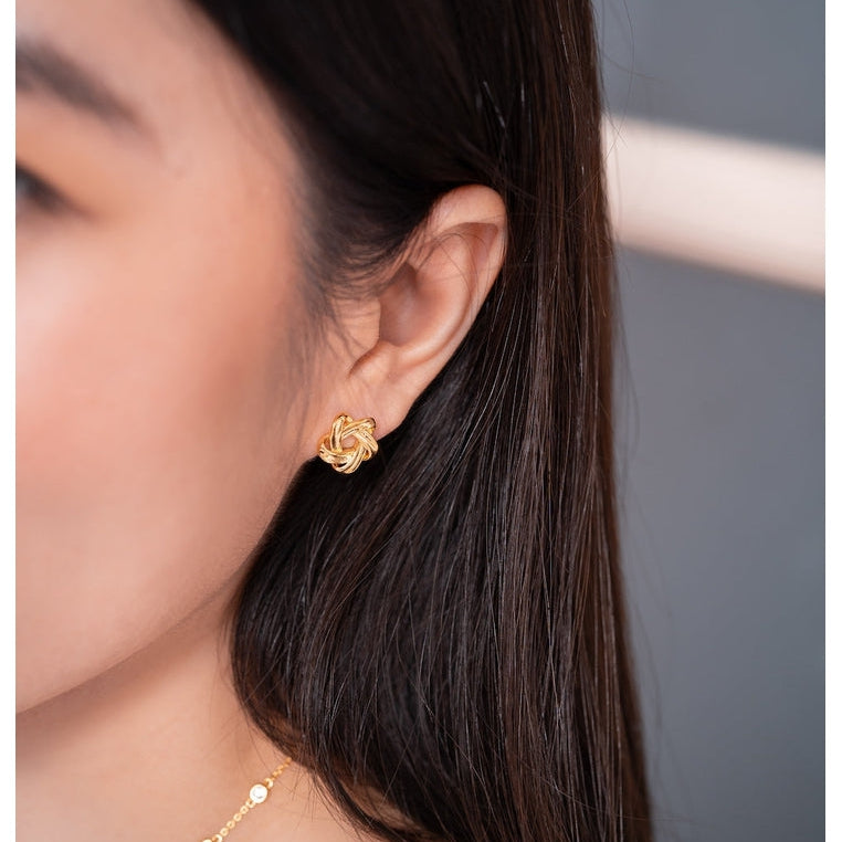 18K Gold Vermeil Knot Earrings