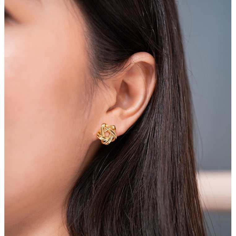 18K Gold Vermeil Knot Earrings