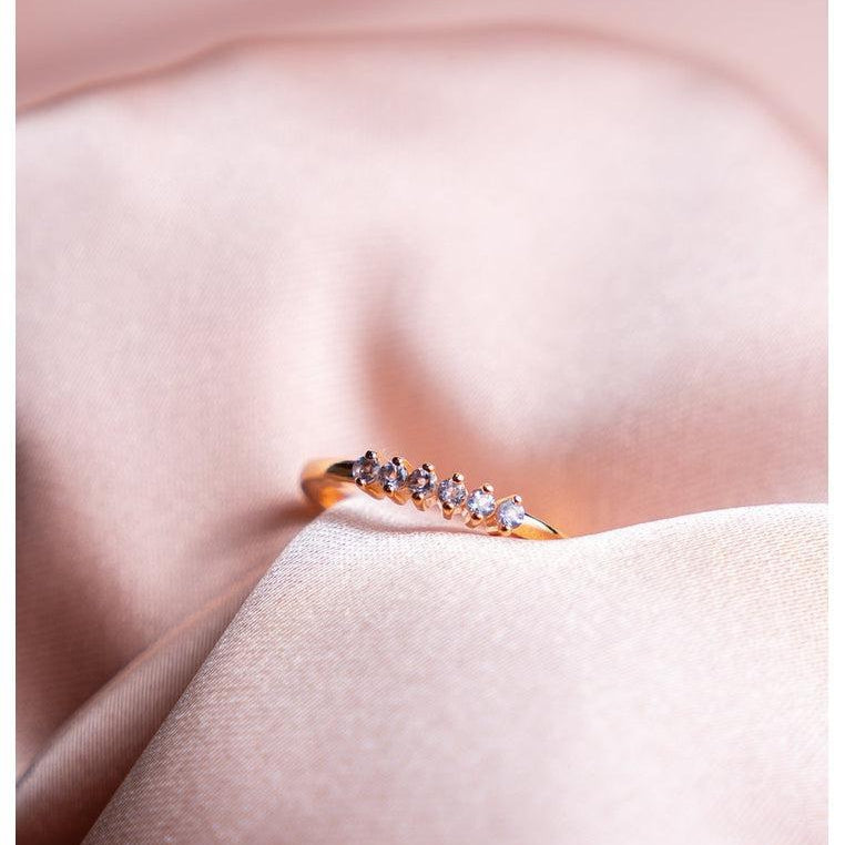 18K Gold Vermeil Ring with Pink Amethyst