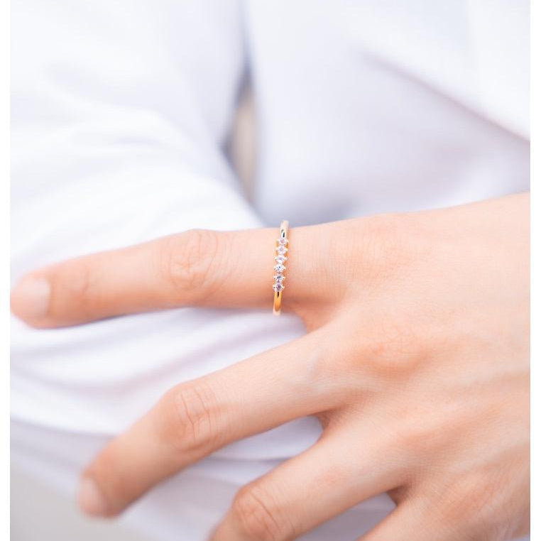 18K Gold Vermeil Ring with Pink Amethyst