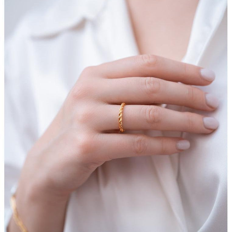 18K Gold Vermeil Twist Ring