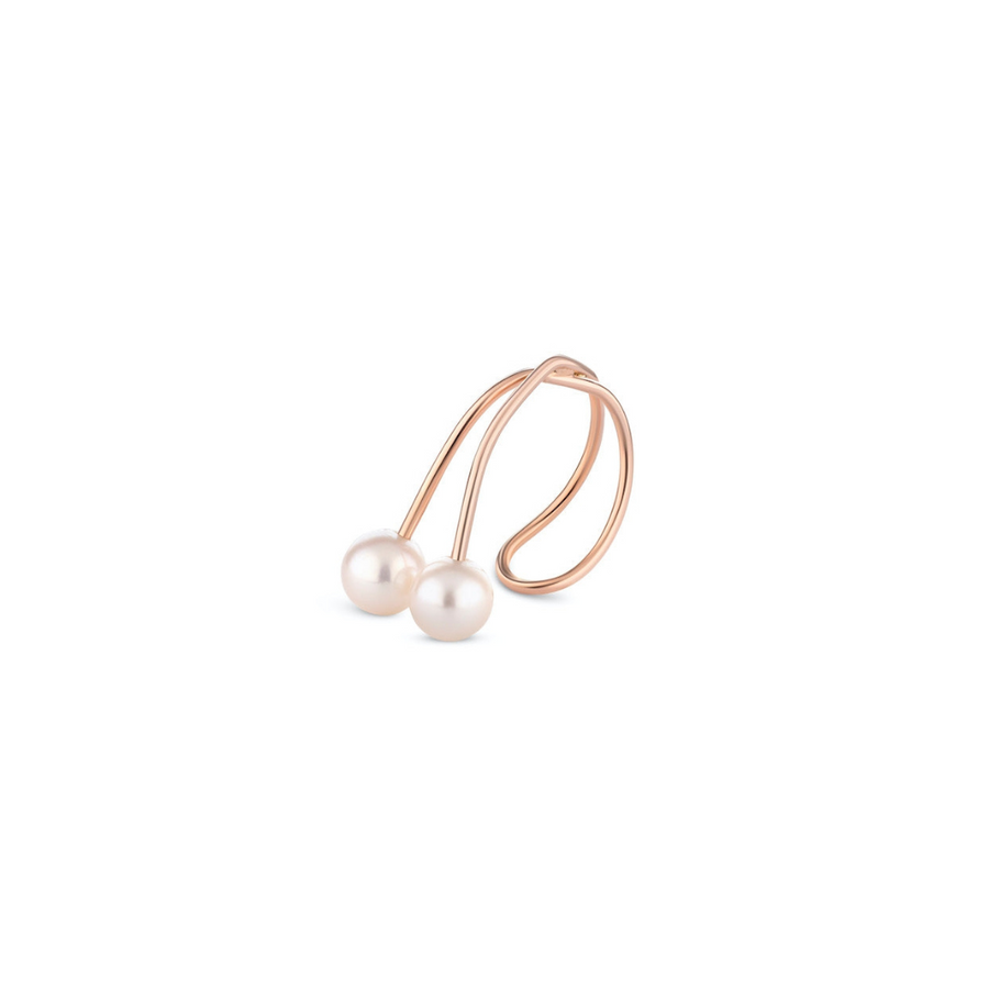 18K Rose Gold Vermeil Pearl Ear Cuff