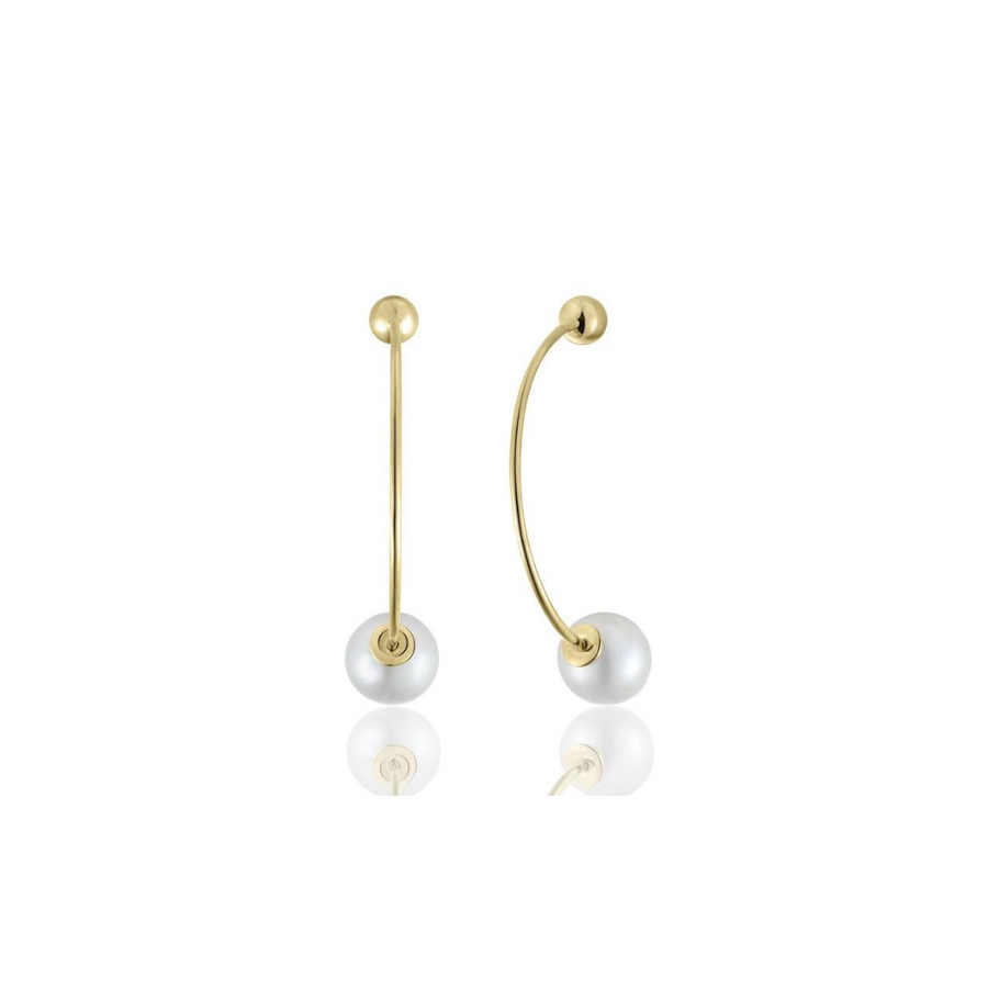 18K Gold Vermeil Ear Pin with Pearl