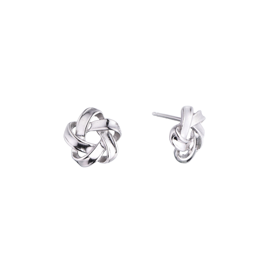 Sterling Silver Knot Stud Earrings