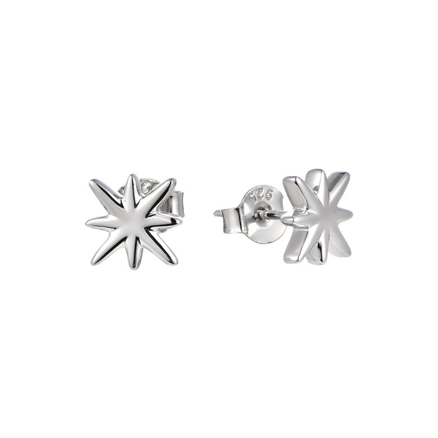 Sterling Silver Star Stud Earrings