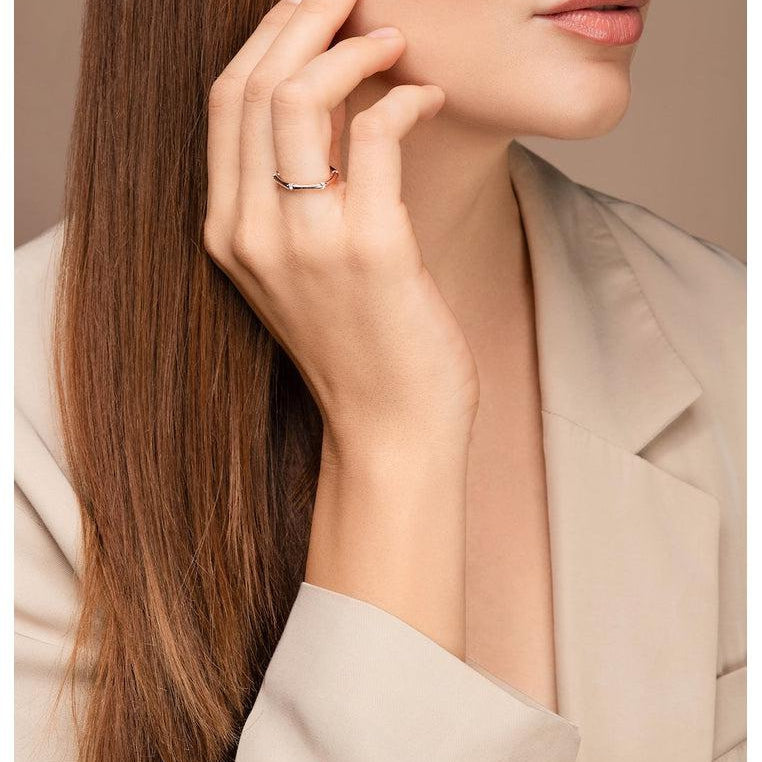 18K Rose Gold Vermeil Ring with Natural Topaz