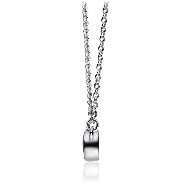 Sterling Silver Necklace with White Topaz