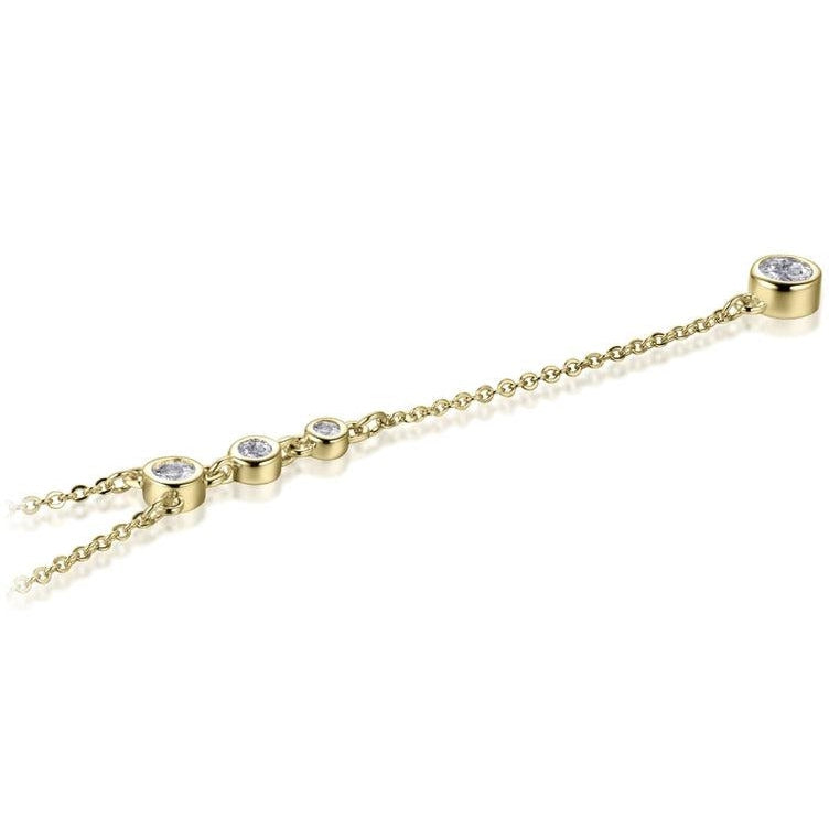 18K Gold Vermeil Necklace with White Topaz