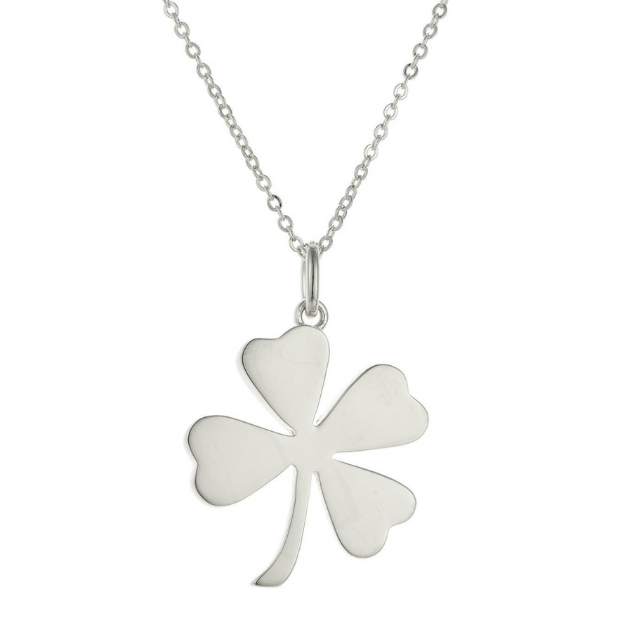 Sterling Silver Four Leave Clover Choker