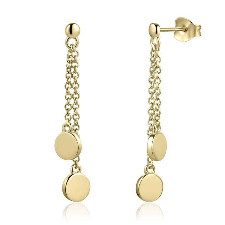 18K Gold Vermeil Dangling Earrings