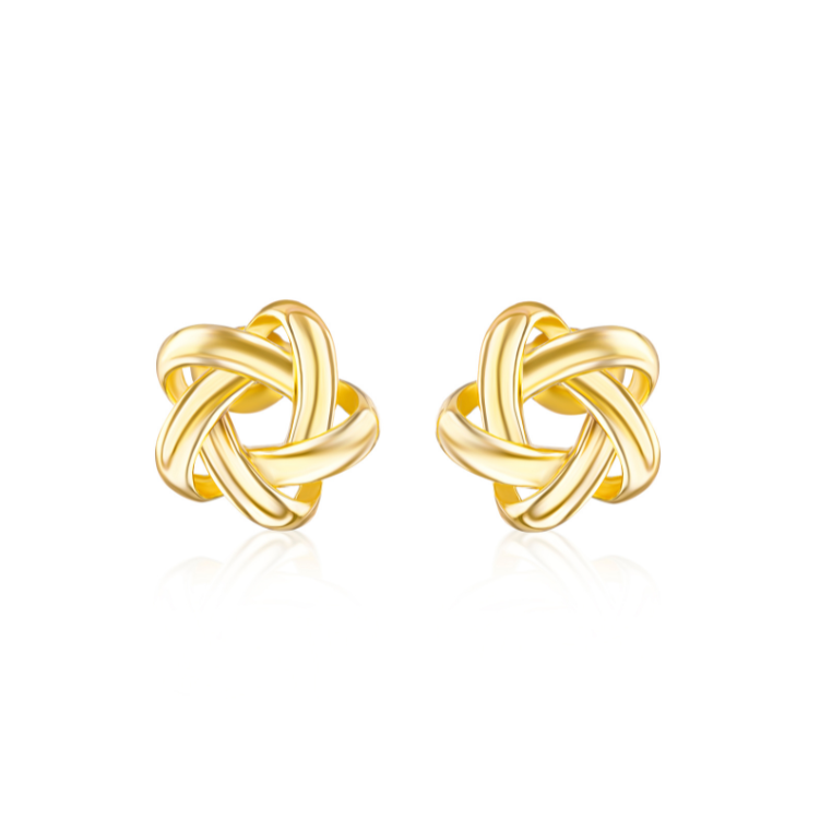 18K Gold Vermeil Knot Earrings