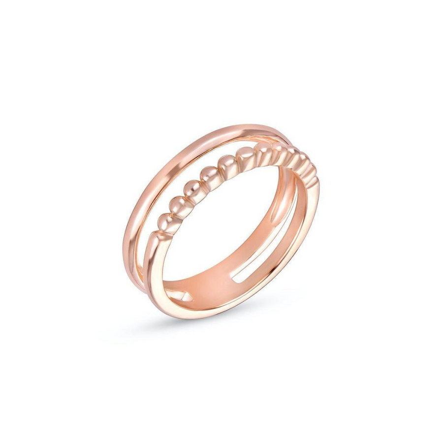 18K Rose Gold Vermeil Two Layer Ring