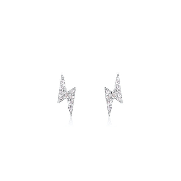 Sterling Silver Flash Stud Earrings