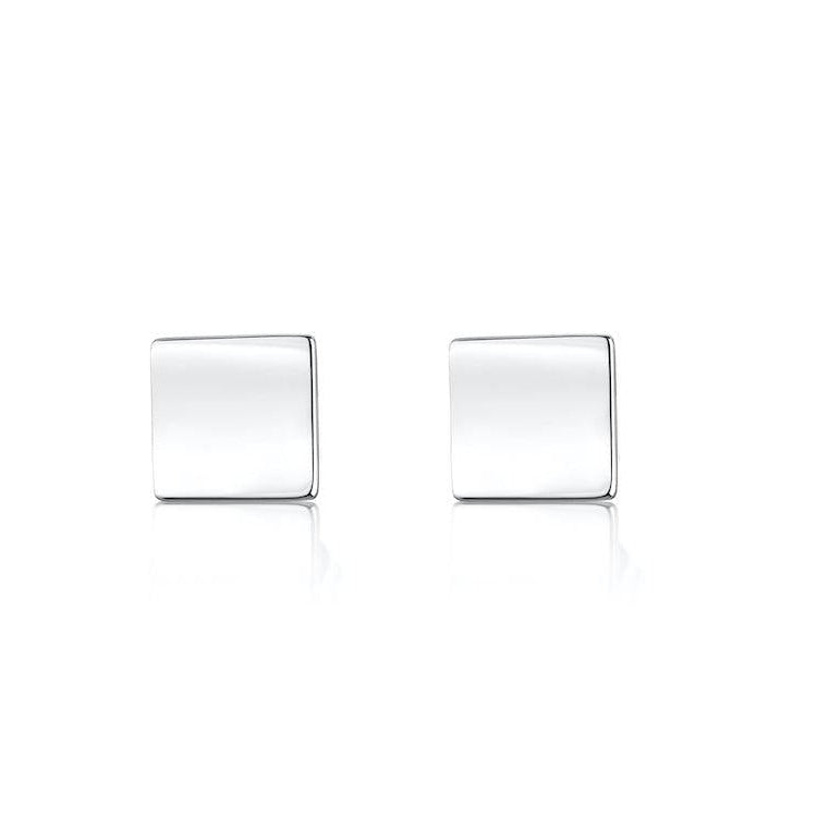 Sterling Silver Square Stud Earrings