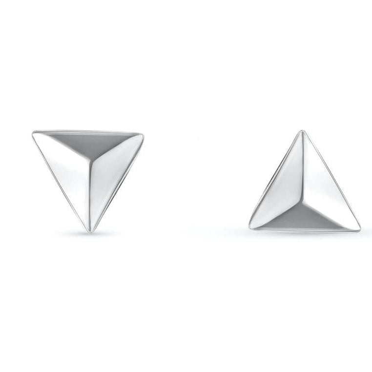 Sterling Silver Triangle Stud Earrings