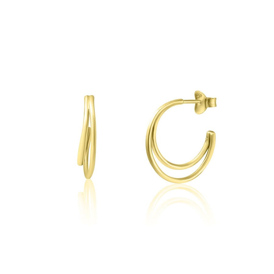 18K Gold Vermeil Layered Hoop Earrings