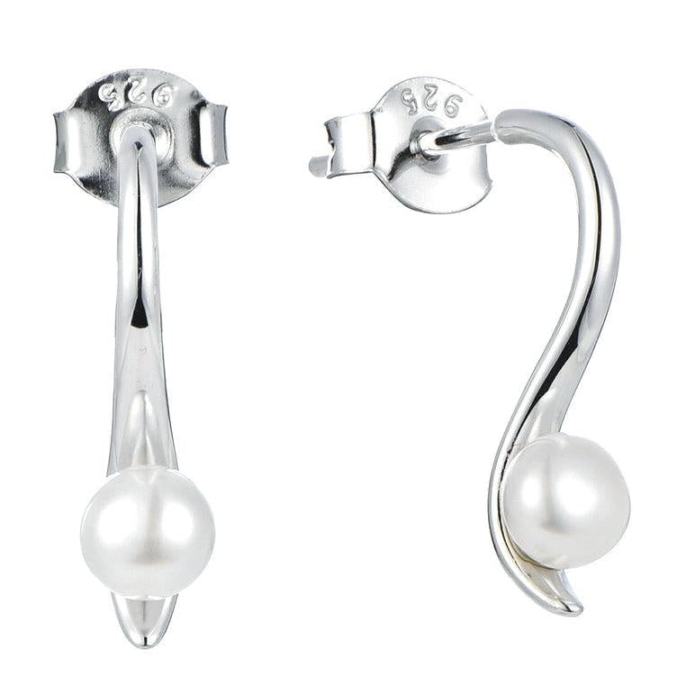 Sterling Silver Earrings with Fresh Water Pearl