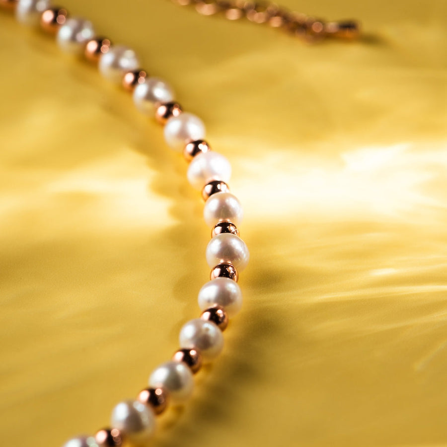 18K Rose Gold Vermeil Pearl Choker