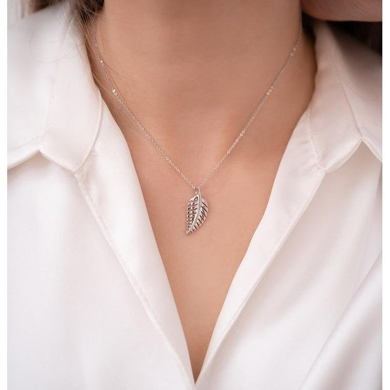 Sterling Silver Feather Necklace